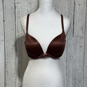 victoria secret push up bra Burgundy With Lace Size 38C
